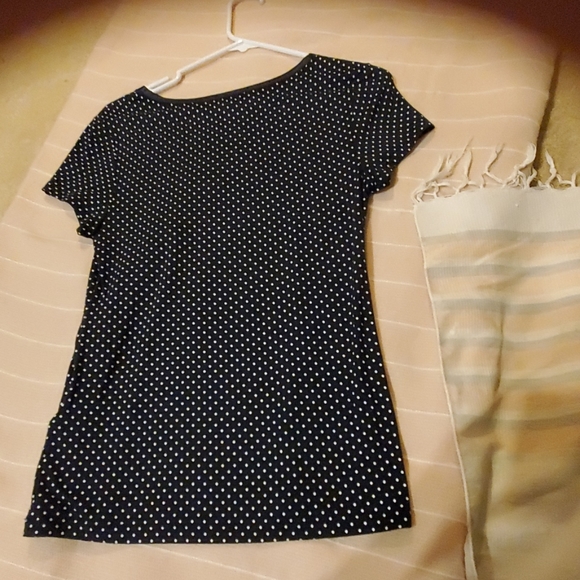 Banana Republic Luxe Shirt Short Sleeve Navy - Picture 3 of 4